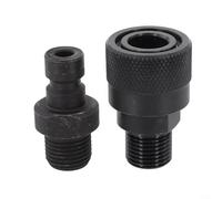 Accoppiatore idraulico a connessione rapida M16x1.5mm maschio in acciaio al carbonio raccordo per tubi nero