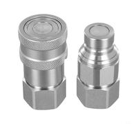 Accoppiatore idraulico a faccia piatta, NPT Quick Connect Fitting, acciaio al carbonio e acciaio inossidabile, zincato bianco, per NPT 1/4 3/8 1/2 3/4 1, attrezzatura mobile, Agricu