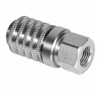 Accoppiatore Idraulico In Acciaio Pd242, Corpo Da 1/8“ Con Filettatura Femmina Da 1/4”-18 NPTF - Adattatore Diagnostico A Connessione Rapida Lunghezza 2,12"