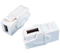 Accoppiatore Keystone Femmina A Femmina USB 2.0 A 90 Gradi, Bianco - TUK