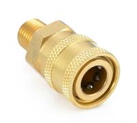 Accoppiatore MNPT in ottone a connessione rapida per idropulitrice, maschio resistente 4000 PSI per adattatore filettato per tubi nazionali, raccordo per tubo dell'acqua calda e fredda ad alta