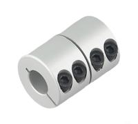 Accoppiatore per albero, tipo morsetto in lega di alluminio per motore passo-passo e macchina per incisione per assorbimento delle vibrazioni a zero gioco, D25L40/D32L45 argento (D32-L45-10-14)