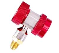 Accoppiatore rapido a T - Connettore a T di ricarica HVAC in, adattatore refrigerante durevole | Raccordo rapido SAE da 1/4 di pollice, porta di servizio facile da installare, strumento HVAC