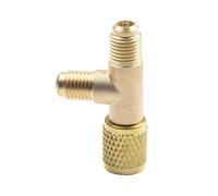 Accoppiatore rapido Tee Adattatore valvola Core Tee Adapter Ottone per R22 R12 R134