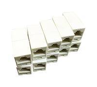 Accoppiatore via cavo di rete RJ45 - adattatore femmina a femmina, doppia di falegnameria | Kit connettore a linea LAN modulare 10x, estensione in linea Ethernet per cavo patch standard a livell