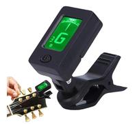 Accordatore a clip per chitarra, accordatore elettronico digitale per chitarra, doppia rotazione, si adatta al foro del suono della chitarra, clip per accordatore per ukulele con morsetto rotante per