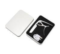 Accordatore Capotasto per Chitarra Acustica 2 in 1 Batteria Ricaricabile USB Chitarra Kapos Accessori per Chitarra con Illuminazione a LED a Colori (SILVER)