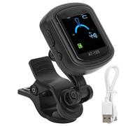 Accordatore Clip On per Strumenti Musicali Tuning Rapido Accurato con Batteria Ricaricabile Schermo HD Doppia Clip 360° per Chitarra Basso Ukulele Violino 12 Temperamenti Equabili