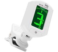 Accordatore elettrico digitale a clip, 5 modalità di regolazione automatica for chitarra acustica, basso, violino, ukulele (Color : White)