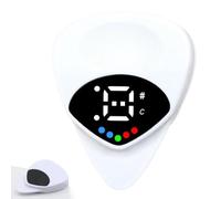 Accordatore for chitarra 2 in 1 e plettro for chitarra, plettro for chitarra con 12 note musicali temperate equabili, plettro for chitarra a LED da 0,6 mm con schermo HD, accordatura efficiente e prec