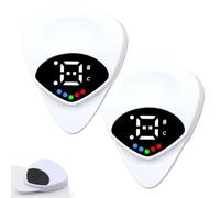 Accordatore for chitarra 2 in 1 e plettro for chitarra, plettro for chitarra con 12 note musicali temperate equabili, plettro for chitarra a LED da 0,6 mm con schermo HD, accordatura efficiente e prec