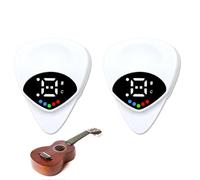 Accordatore for chitarra e plettro 2 in 1, plettro digitale for chitarra con display a LED, accordatore digitale for plettro for chitarra, spessore 0,6 mm, accordatura efficiente(2pcs)