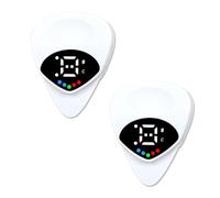 Accordatore for chitarra e plettro 2 in 1, plettro for chitarra da 0,6 mm con display a LED, accordatore digitale for plettro for chitarra con 12 note musicali temperate equabili, accordatura efficien