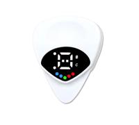 Accordatore for chitarra e plettro 2 in 1, plettro for chitarra da 0,6 mm con display a LED, accordatore digitale for plettro for chitarra con 12 note musicali temperate equabili, accordatura efficien