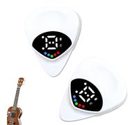 Accordatore for chitarra e plettro for chitarra 2 in 1, plettro for chitarra digitale con display a LED, plettro for chitarra con 12 note musicali temperate equabili(2pcs)