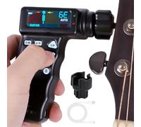 Accordatore intelligente per chitarra con avvolgitore per corde per ukulele, modalità di accordatura automatica, display LCD per chitarra acustica/classica/elettrica, accordatura cromatica,Black