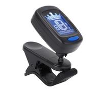 Accordatore per Chitarra con Clip, Materiale ABS, Pickup Ad Alta sensibilità con Display LCD Trasparente, Morsetto Antiscivolo per Chitarra, Violino, Ukulele (Black)