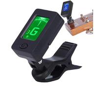 Accordatore per chitarra con display a LED con clip - Morsetto per accordatura regolabile per strumenti a corda | Accordatore Cromatico preciso per chitarra, ukulele, violino, basso, dispositivo di