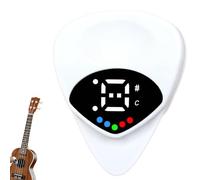 Accordatore per chitarra e plettro 2 in 1, plettro digitale con schermo a LED, plettro con 12 temperamenti uguali, nota musicale, spessore 0,6 mm, accordatura efficiente (2)