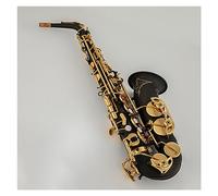 Accordatore Per Sassofono Contralto Eb Corpo Placcato In Nichel Nero Motivo Inciso In Oro Sax Woodwind Con Custodia Accessori Sassofono per principianti Kit (Color : 02)