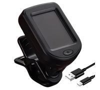 Accordatore per strumenti a corda, ricaricabile, con clip per violino, display LCD digitale, rotazione a 360 gradi, strumento per accordatura per basso, ukulele, banjo e violino