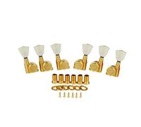 Accordatori di bloccaggio per chitarra 3 per lato 18:1 tasti di accordatura per chitarra con manico Keystone bianco sporco per LP/Les Paul/SG/ES o chitarre acustiche oro