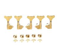 Accordatori per bassi sigillati a 5 corde 18:1 per mancini e basso, per chitarra e basso, compatibili con Ibanez/Yamaha Style acustico/basso elettrico, oro 3L/2R