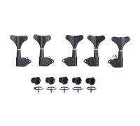 Accordatori per bassi sigillati a 5 corde 18:1 per mancini e basso, per chitarra e basso, compatibili con Ibanez/Yamaha Style acustico/basso elettrico, nero, 3L/2R