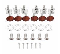 Accordatori per chitarra, piroli per chitarra 3L3R, piroli per meccanica in metallo per chitarra elettrica acustica (Silver)