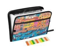 Accordian Cartella portadocumenti formato A4, organizer e archiviazione con tasche per dietista tattico vibrante dettagliato pittura Venezia Italia