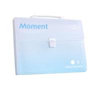Accordion File Organizer, Accordion Folder, 12,99 x 9,72 x 1,3 Inches Large Capacity 400 A4 Sheets, Paper Holder Fits for Desk, Home Business Classroom, Light Blue, Green