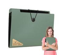 Accordion File Organizer, Expanding Folder, Filing System Labels, A4 Letter Size Document Storage, Color Coded Label System, 32,5 x 25 x 3 cm, Office School Home Paper Management