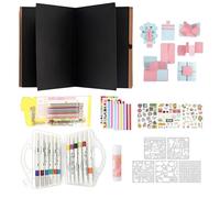 Accordion Scrapbook Album - Small Stretchable Folding Paper Memory Book, Photo Crafts Collection Scrapbook Album For Graduation | Valentines Day, Birthday, Holidays, Photo Storage, 21x15x1.5cm