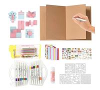 Accordion Scrapbook Album - Stretchable Folding DIY Handmade Memory Book, Expandable Photo Collection Book for Graduation, Valentine's Day, Birthday, or Holiday Craft Projects