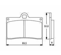 Accossato AGPA32EV1-87 Pastiglia Freno per Honda > Rs 125, 125 (1995)