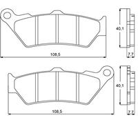 Accossato AGPA92ZXC-74 Pastiglia Freno per Moto Morini > 1200 Scrambler, 1200 (2009)