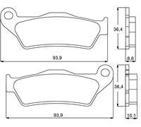 Accossato AGPP97OR-18 Pastiglia Freno per BMW > R 1150 Rt With Integral Abs, 1150 (2001)