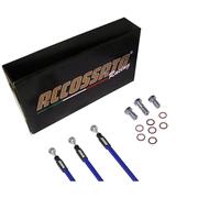 Accossato Kit Completo Tubi Freno Blu Moto Honda - CRF450X (2005-2007), Layout S, Numero Tubi: 2