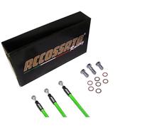 Accossato Kit Completo Tubi Freno Verdi Moto Kawasaki - Z650 D2 - D3 (1978-1980), Layout S, Numero Tubi: 3