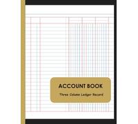 Account Book - Three Column Ledger Record: Three Column Accounting Ledger Book | Structured Format for Financial Record Keeping | 80 Pages | 8.5” x 11” Large Format