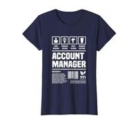 Account Manager Idea Regalo Divertente Maglietta, Donna, Navy, 3XL