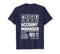 Account Manager Idea Regalo Divertente Maglietta, Uomo, Navy, S