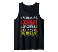 Accountant of Course On The Nice List Ugly Christmas Sweater Canotta