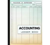 Accounting Ledger Book: Accounting Ledger Book for Bookkeeping and Small Business - A4 - Income and Expense Tracker Notebook