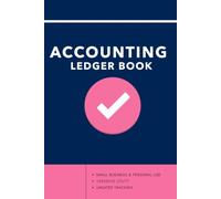 Accounting Ledger Book: Simple Check Register for Small Businesses & Personal Use | Account Book for Tracking Money, Expenses, Deposits & Balance | Compact Size Log | Pink