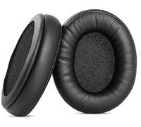 ACCOUTA Cuscinetti auricolari di ricambio professionali compatibili con Sennheiser HDR120 RS120 RS110 HDR110, nero, pelle proteica e schiuma viscoelastica