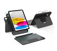 accrosoo Custodia magnetica girevole staccabile con Trakpad per iPad A16 11 Gen 2025 e iPad 10a generazione 2022 da 11,9 pollici, verticale e orizzontale, protezione completa, angolo di 170°, nero