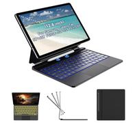 accrosoo Custodia per Samsung Galaxy Tab S10+ Plus/S9+ Plus/S9 FE+ Plus/S8+ Plus/S7+ Plus/S7 FE da 12,4 pollici, custodia con tastiera magnetica galleggiante, touchpad multifunzione, porta penna S, 7