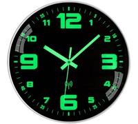 ACCSHINE Orologio da parete luminoso, senza ticchettio, silenzioso, 30 cm, al quarzo, moderno, grande batteria, facile da leggere, per camere, casa, cucina, soggiorno, camera da letto, ufficio, scuola