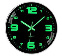 ACCSHINE Orologio gigante da parete silenzioso e luminoso, da 25 cm, con design moderno e digitale, senza ticchettio, per camera da letto, casa, cucina, ufficio, vintage